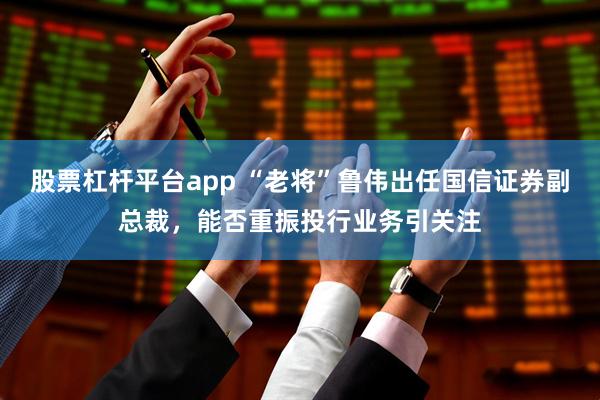 股票杠杆平台app “老将”鲁伟出任国信证券副总裁，能否重振投行业务引关注